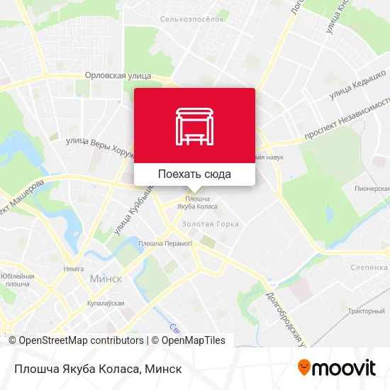 Карта Плошча Якуба Коласа