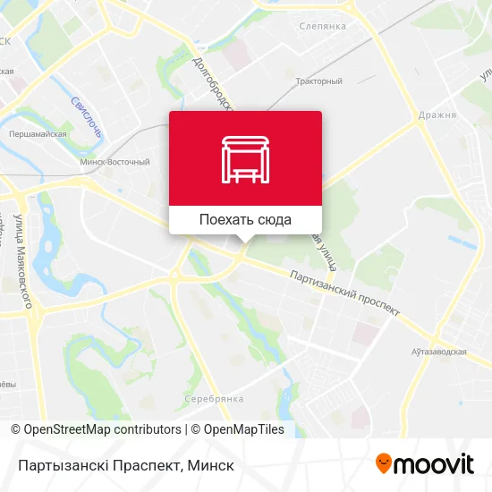 Карта Партызанскі Праспект