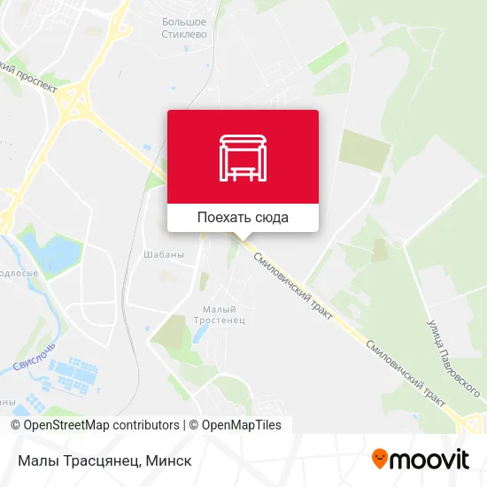 Карта Малы Трасцянец