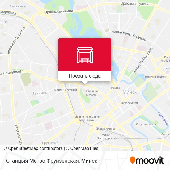 Карта Станцыя Метро Фрунзенская