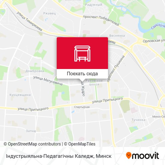 Карта Індустрыяльна-Педагагічны Каледж