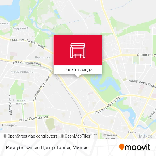 Карта Рэспубліканскі Цэнтр Тэніса