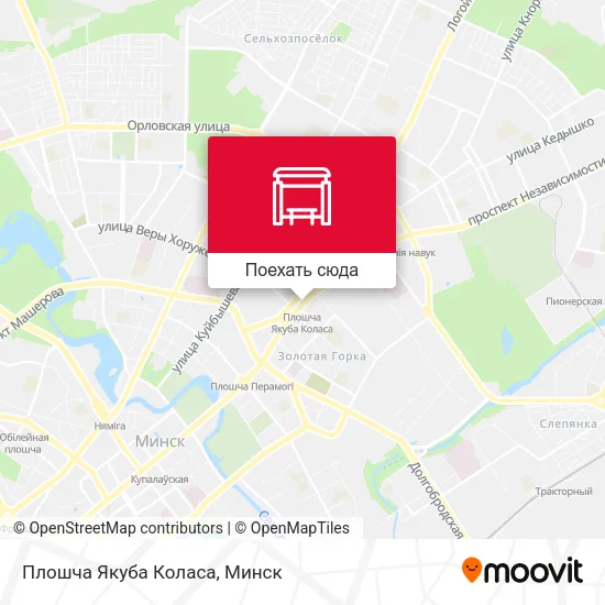 Карта Плошча Якуба Коласа