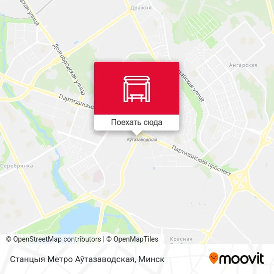 Карта Станцыя Метро Аўтазаводская