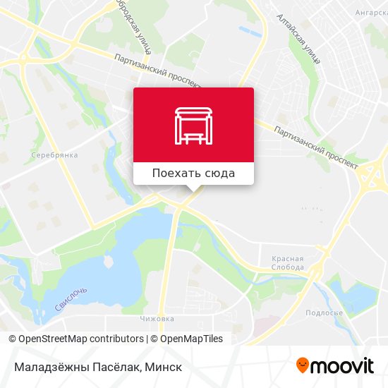 Карта Маладзёжны Пасёлак