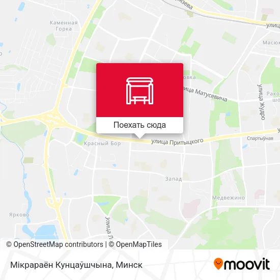 Карта Мікрараён Кунцаўшчына