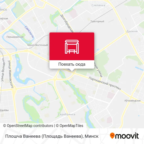 Карта Плошча Ванеева (Площадь Ванеева)