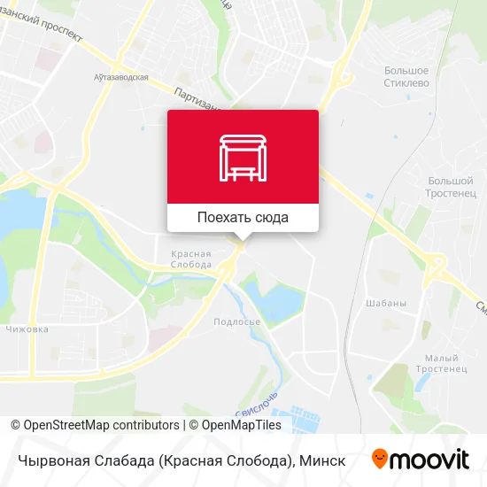 Карта Чырвоная Слабада (Красная Слобода)