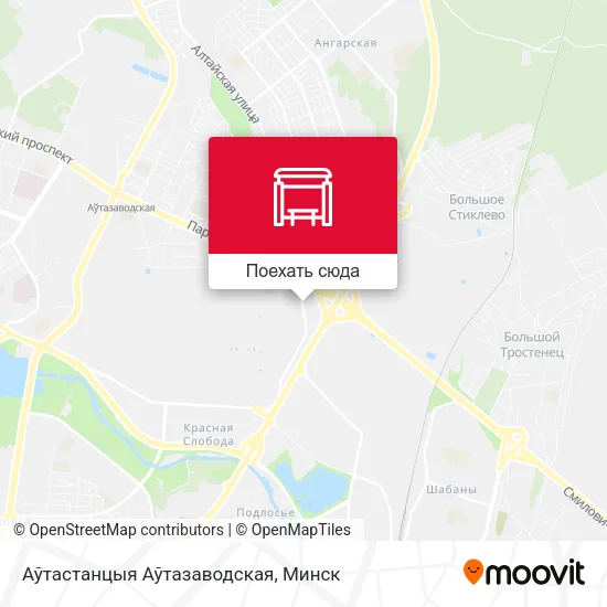 Карта Аўтастанцыя Аўтазаводская