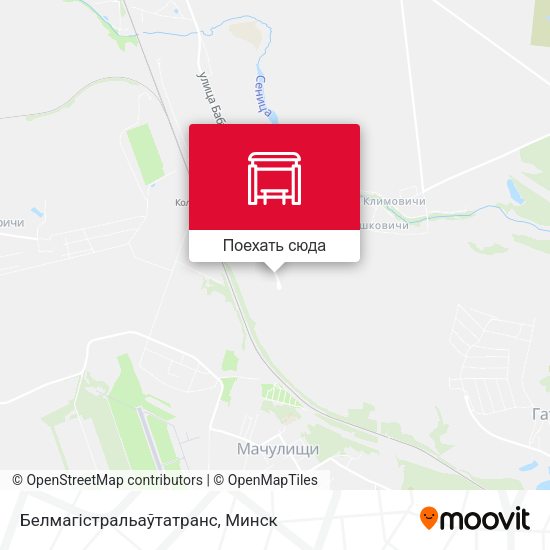 Карта Белмагістральаўтатранс