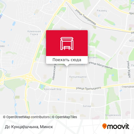 Карта Дс Кунцаўшчына