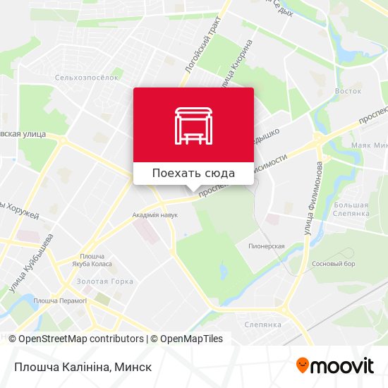 Карта Плошча Калініна