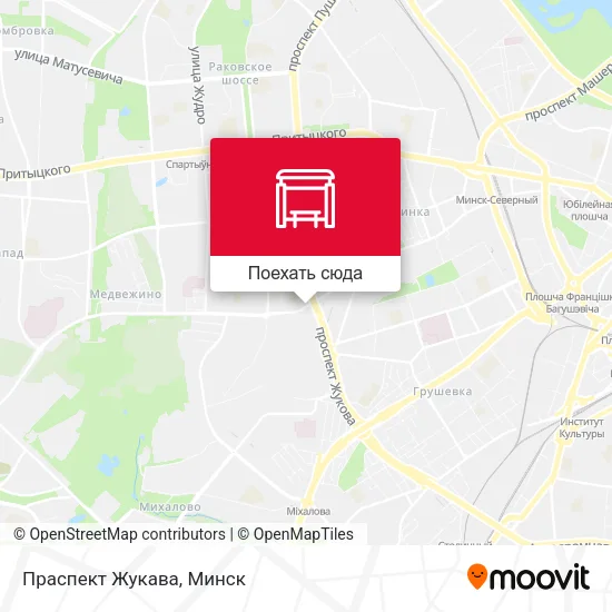 Карта Праспект Жукава