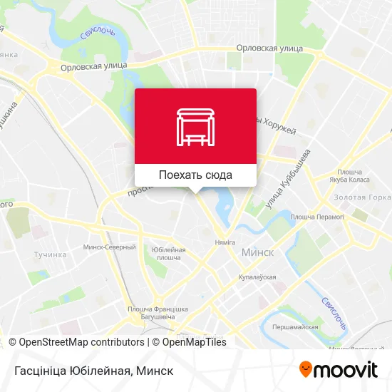 Карта Гасцініца Юбілейная