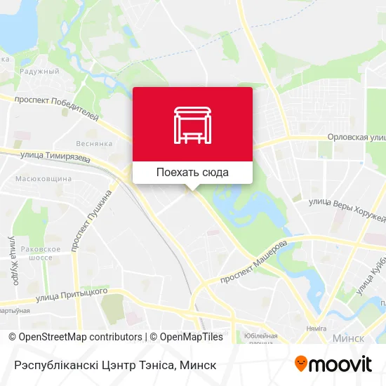 Карта Рэспубліканскі Цэнтр Тэніса