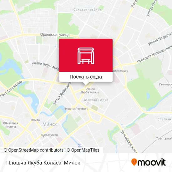 Карта Плошча Якуба Коласа