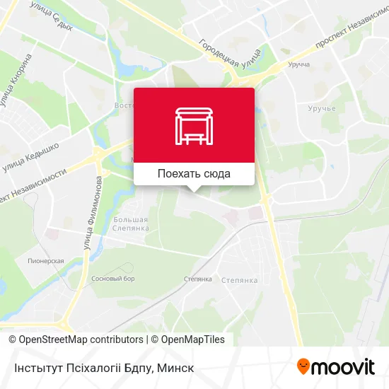 Карта Інстытут Псіхалогіі Бдпу