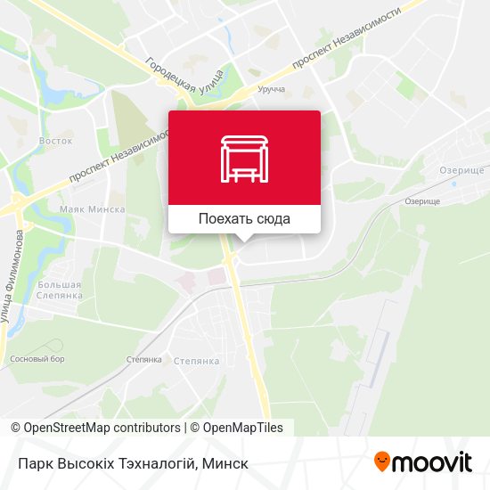Карта Парк Высокіх Тэхналогій