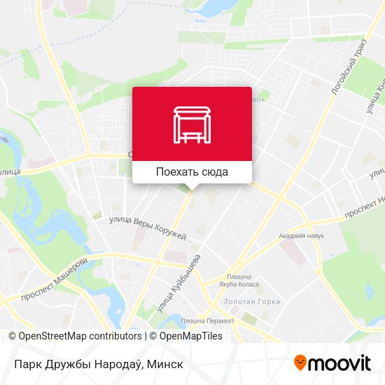 Карта Парк Дружбы Народаў