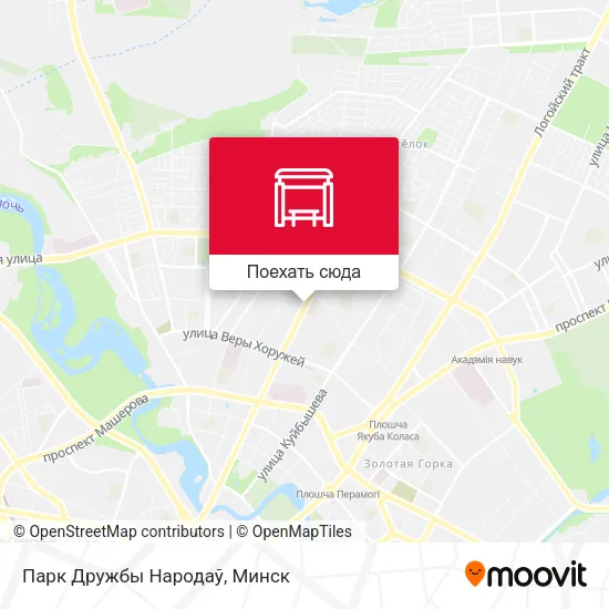 Карта Парк Дружбы Народаў