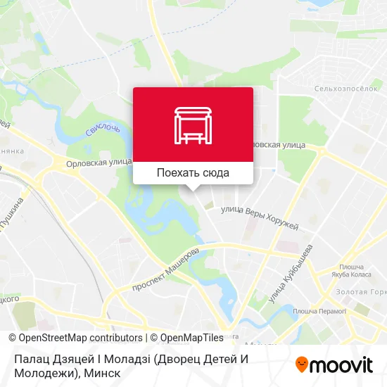 Карта Палац Дзяцей І Моладзі (Дворец Детей И Молодежи)
