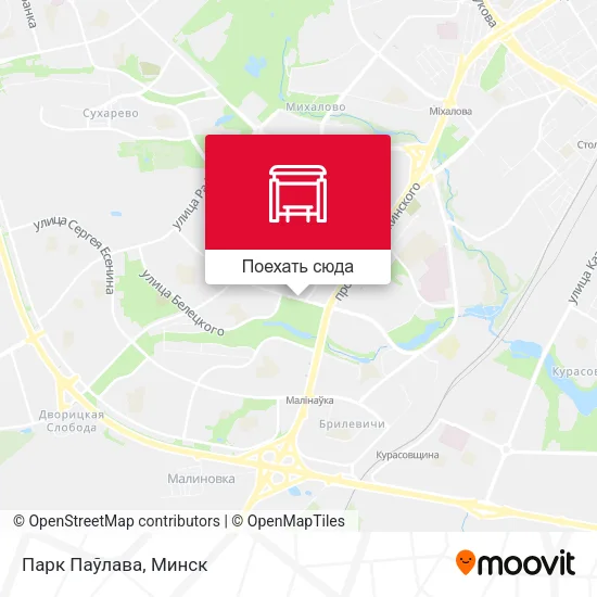 Карта Парк Паўлава