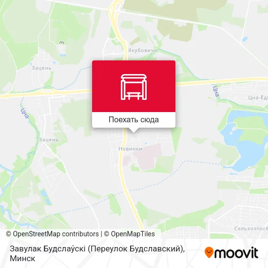 Карта Завулак Будслаўскі (Переулок Будславский)
