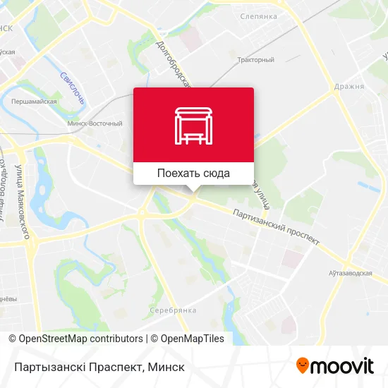 Карта Партызанскі Праспект