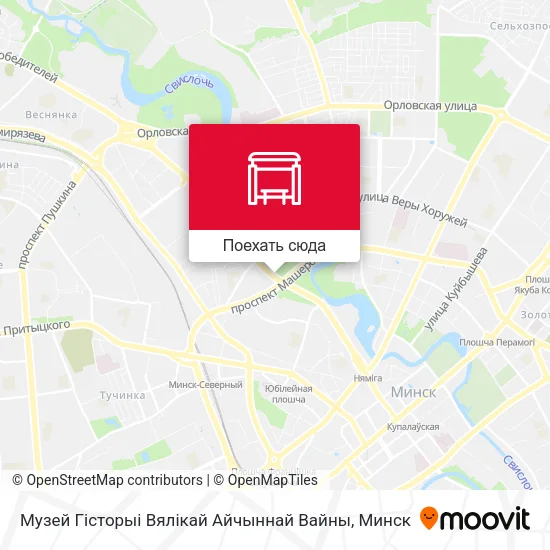 Карта Музей Гісторыі Вялікай Айчыннай Вайны