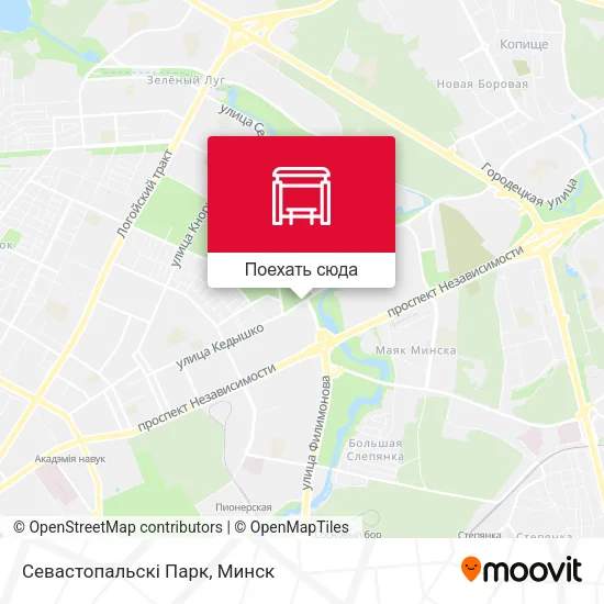 Карта Севастопальскі Парк