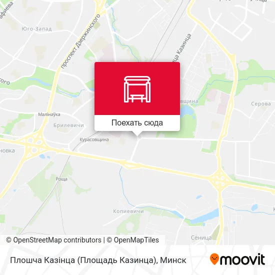 Карта Плошча Казінца (Площадь Казинца)