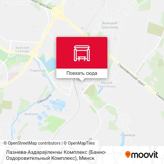 Карта Лазнева-Аздараўленчы Комплекс (Банно-Оздоровительный Комплекс)