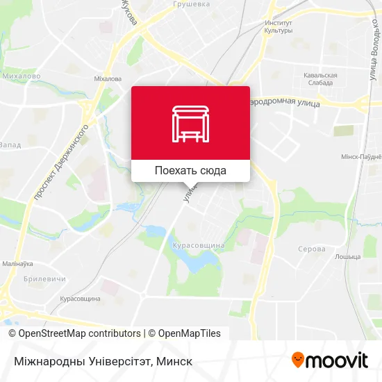 Карта Міжнародны Універсітэт