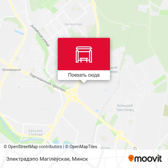 Карта Электрадэпо Магілёўскае