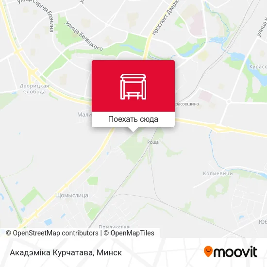 Карта Акадэміка Курчатава
