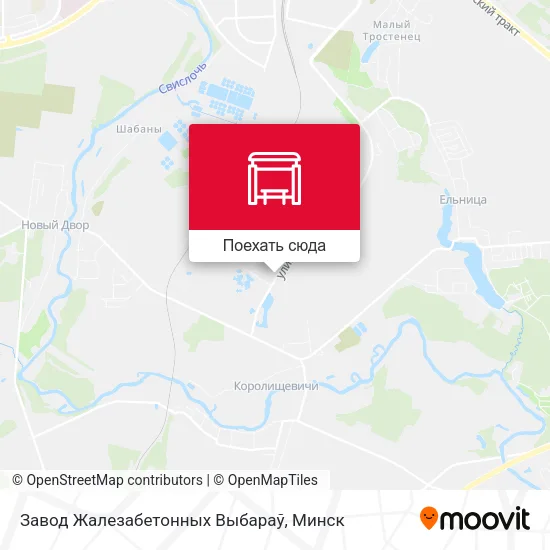 Карта Завод Жалезабетонных Выбараў