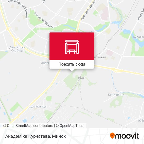 Карта Акадэміка Курчатава