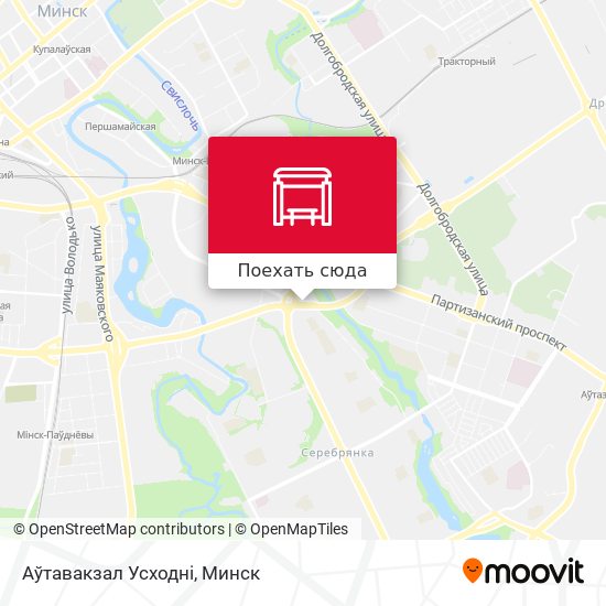 Карта Аўтавакзал Усходні