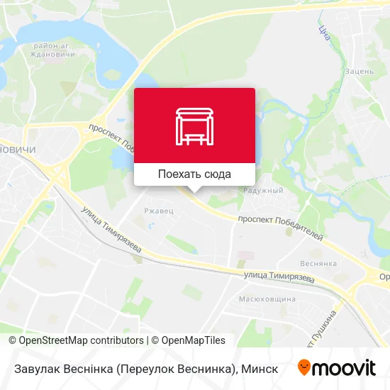 Карта Завулак Веснінка (Переулок Веснинка)