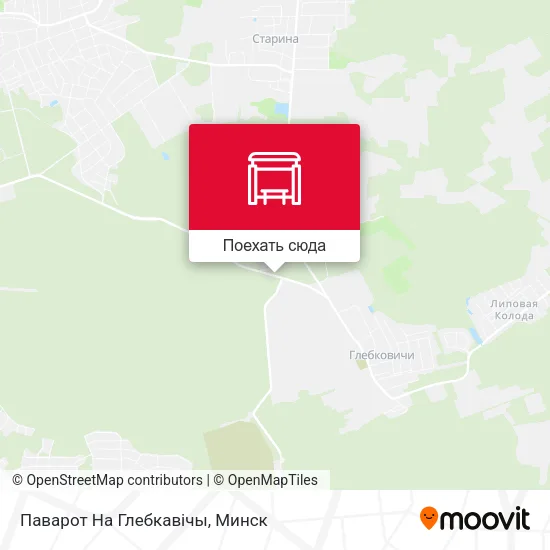 Карта Паварот На Глебкавічы