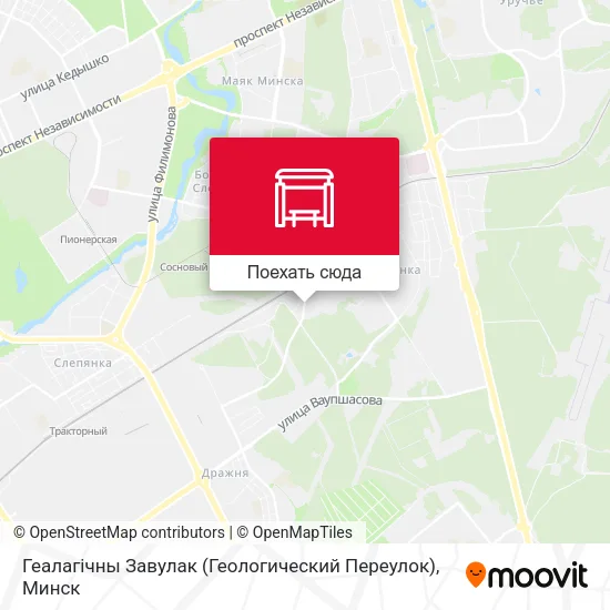 Карта Геалагічны Завулак (Геологический Переулок)