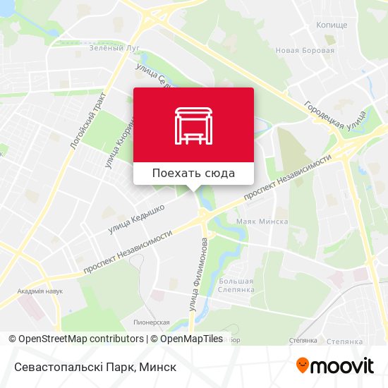Карта Севастопальскі Парк