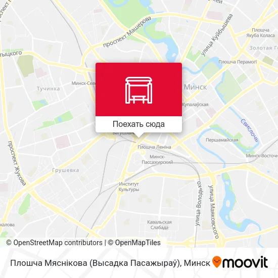 Карта Плошча Мяснікова (Высадка Пасажыраў)