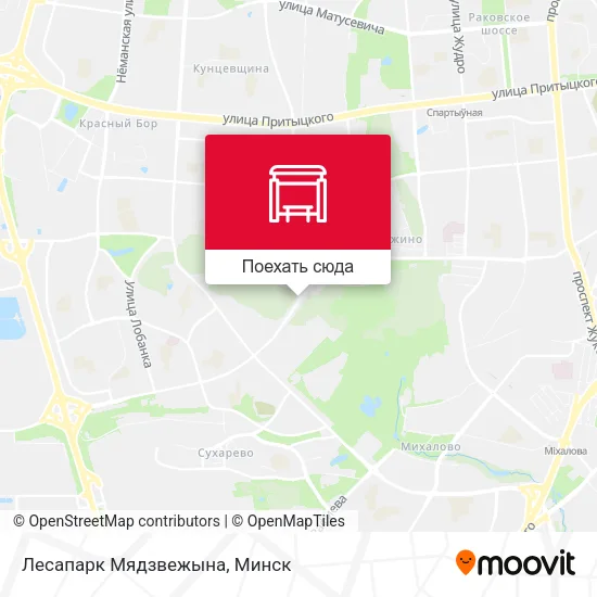 Карта Лесапарк Мядзвежына