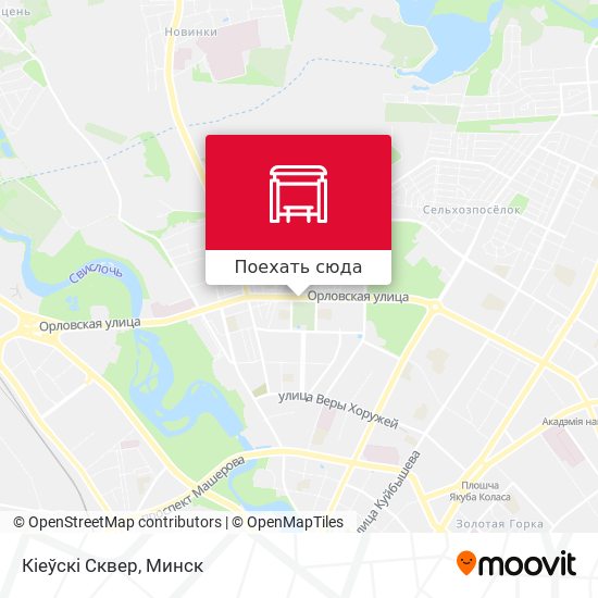 Карта Кіеўскі Сквер