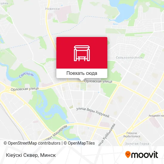 Карта Кіеўскі Сквер