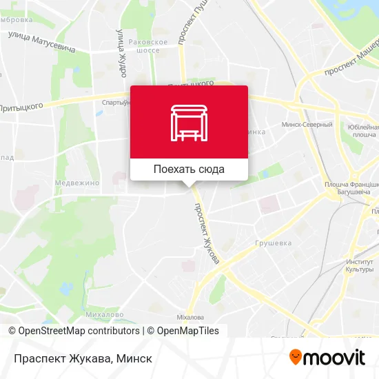 Карта Праспект Жукава