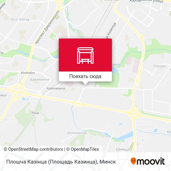 Карта Плошча Казінца (Площадь Казинца)