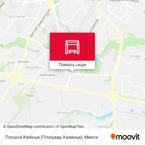 Карта Плошча Казінца (Площадь Казинца)