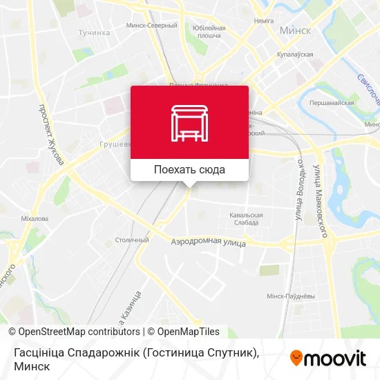 Карта Гасцініца Спадарожнік (Гостиница Спутник)